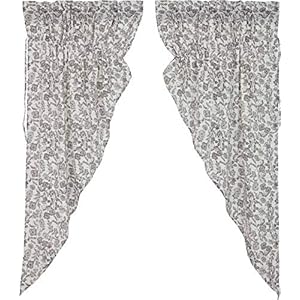 Piperclassicsgraygablesfloralprairiecurtainssetof2drawstringgatheredswags63longbotanicalprintfarmhousevintagecountrycottagewindow  Urban Country Home Decor Piper classics gray gables floral prairie curtains set of 2 drawstring gathered swags 63 long botanical print farmhouse vintage country cottage window  urban country home decor