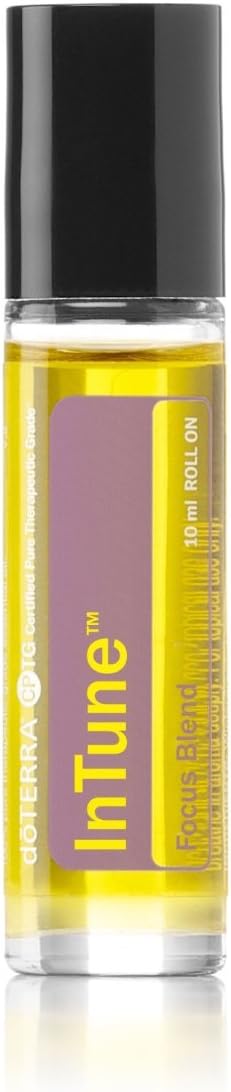Intune Essential Oil Focus Blend Roll On - Supports Enhanced, Sustained Sense of Focus; Supports Efforts to Pay Attention or Stay On Task; for Topical Use - 10 mL