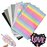 Fuse Bead Iron Paper,Easy to Iron Out Various Decorative Patterns,Fuse Bead Accessories Tool for Beads Craft (11.81'x7.87' Multi-Color Glitter(8Pcs))