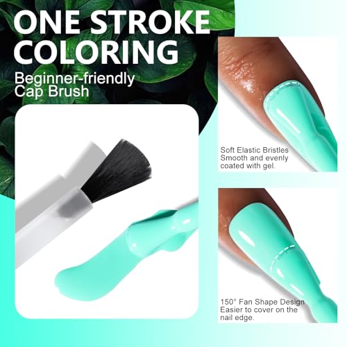 Esmalte de uñas gel verde menta 15ml miniatura 4