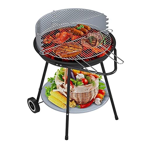 Barbecue au charbon de bois pliable en acier avec grille de cuisson