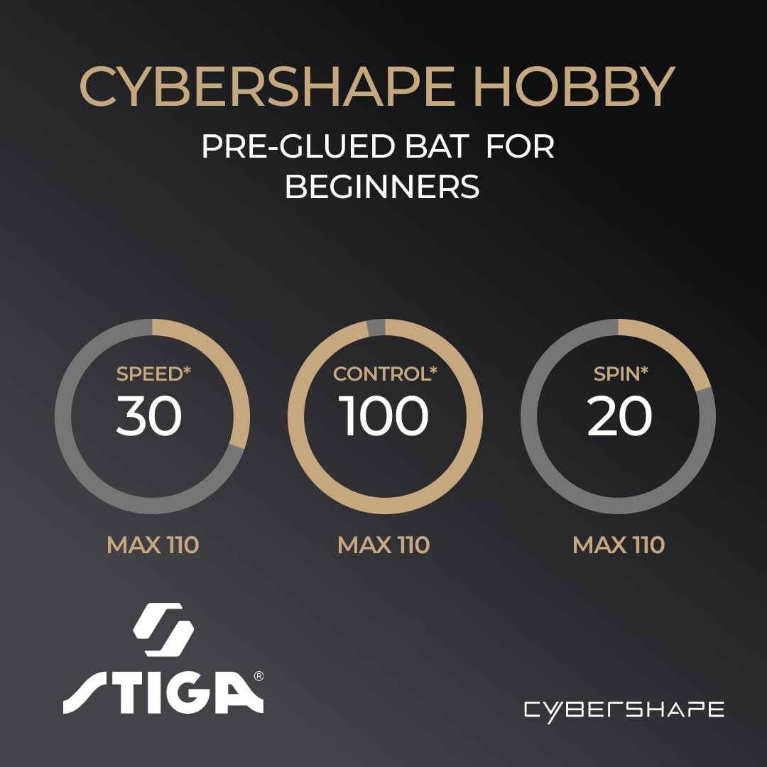 STIGA Cybershape Hobby Raqueta de Tenis de Mesa para Todos los Niveles