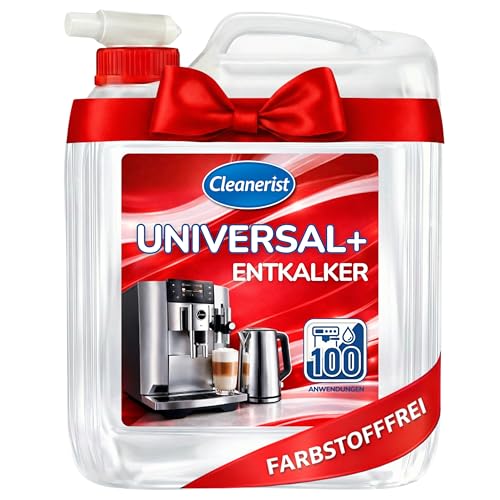 Cleanerist - 5L Kanister Universal Entkalker Konzentrat [100 Anwendungen] - ohne Farbstoffe - für Kaffeevollautomaten, Wasserkocher, Haushaltsgeräte sowie Küche & Bad - Made in Germany [1:10]