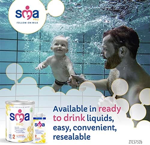 SMA PRO Follow-on Baby Milk, 6 months Plus , Ready to Drink Liquid Formula 200 ml (Pack of 12)