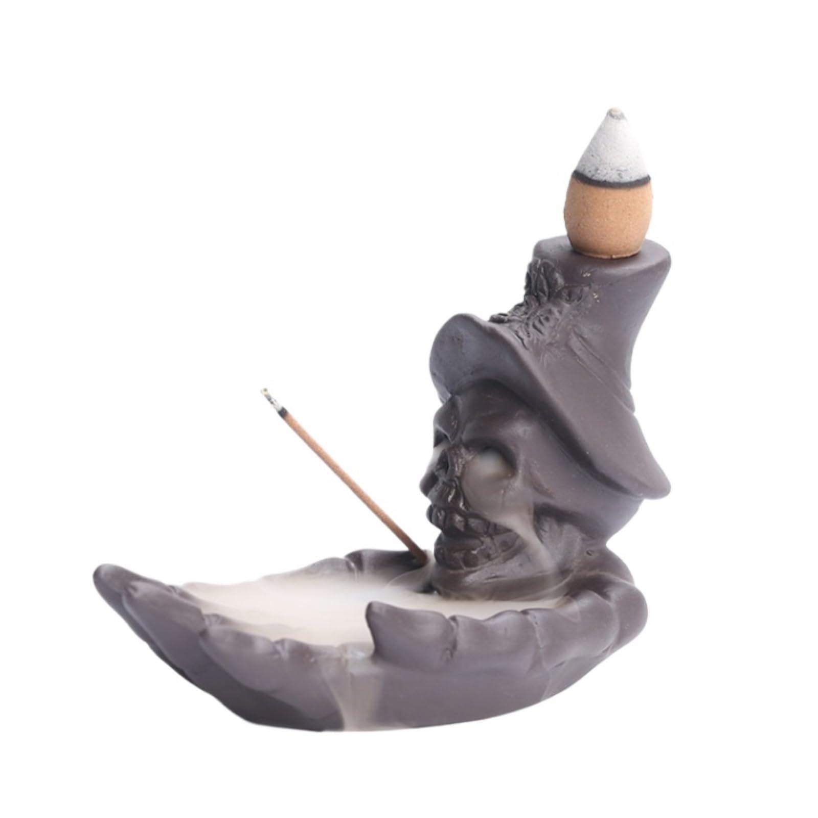Porta Incenso Bruciatore Incenso Bruciatore For Aromaterapia Con Riflusso Di Argilla Viola, Bruciatore Di Incenso Creativo In Legno Di Sandalo, Decorazione Domestica Portaincenso Per Famiglia