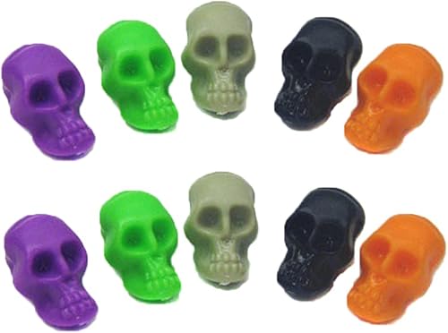 Miniatura 7 de 50 piezas de mini calaveras de Halloween, mini esqueletos en miniatura, cabezas de calavera de Halloween, calaveras pequeñas, juguetes complicados,
