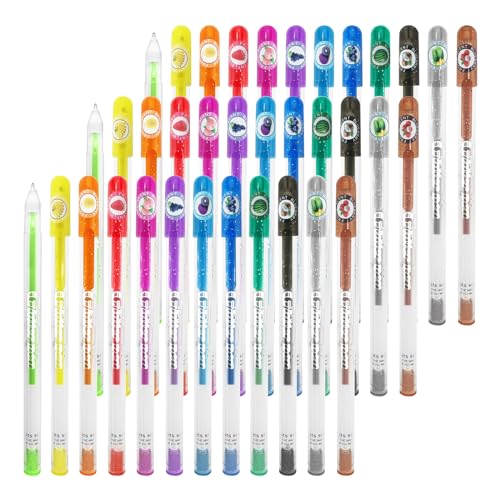 Set de 36 bolígrafos gel brillantes y aromáticos miniatura 1