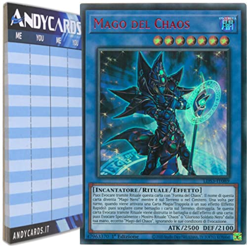 Andycards Yu-Gi-Oh! - MAGO DEL CHAOS - Ultra Rara Rossa LDS3-IT089 in ITALIANO + Segnapunti
