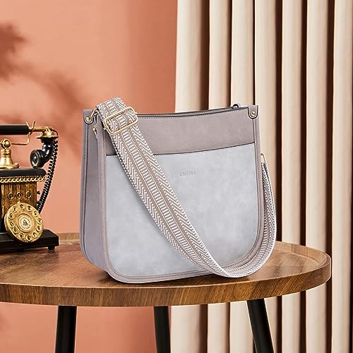 Image of Crossbody Bag Women Vegan Leather Hobo Handbag Trendy Crossbody Shoulder Bag Purses For Women with 2 Adjustable Strap