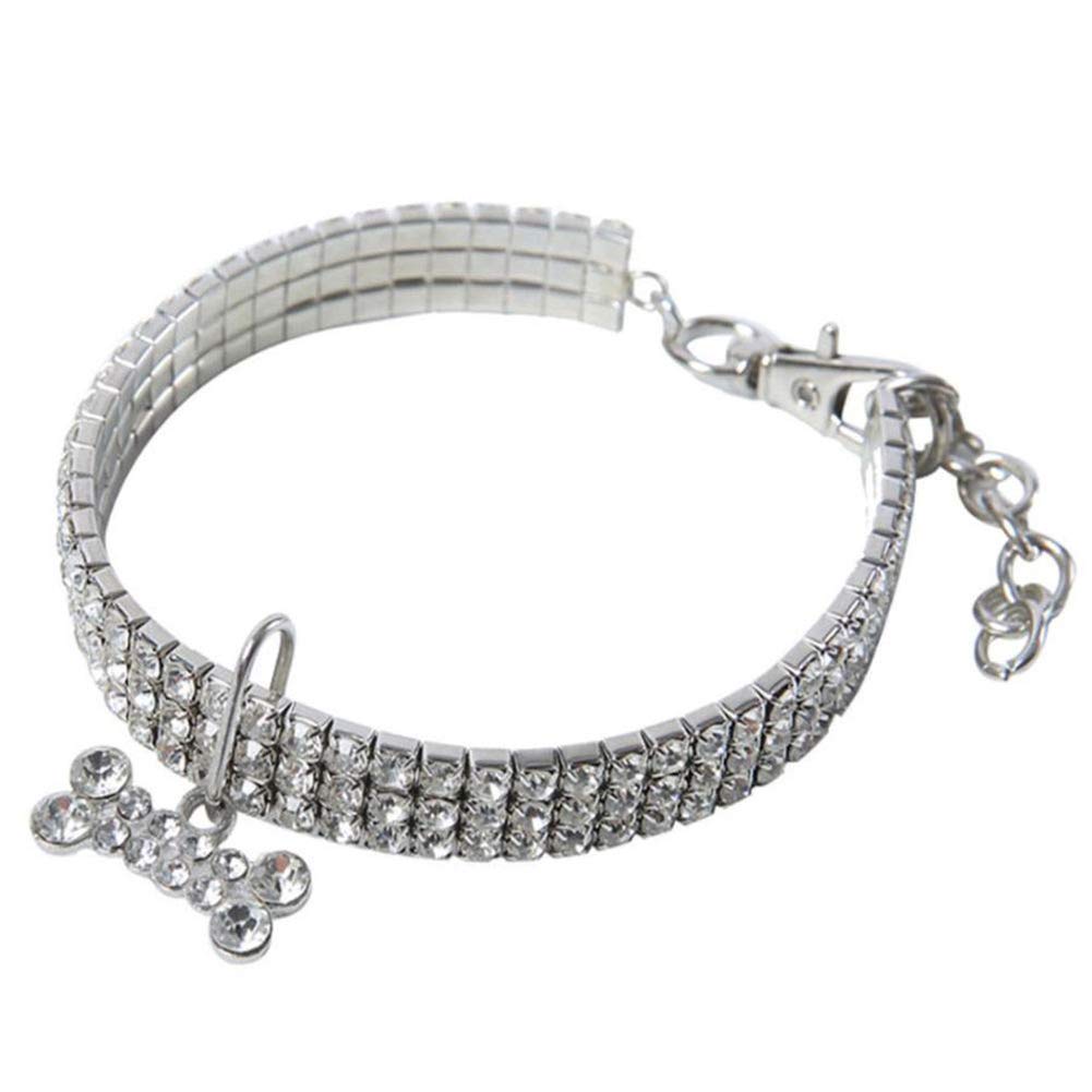 Collare Per Cane In Cristallo Diamante Bling Bling - Foto 7