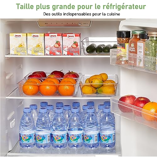 Organisateurs de tiroirs transparents PET x8 antidérapant Giklux