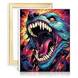 Photo Gallery liheqing kit da dipingere con i numeri, motivo: bestia, per bambini e adulti, per decorare le pareti della casa, regali, senza cornice (60 x 75 cm)