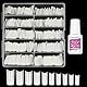Nageltips für Gelnägel, Venares 500 Stücke Acryl Künstliche Nägel 10 Größen Nageltips mit Kleber, Acryl Künstliche Nagelspitzen Set (Natürlich)