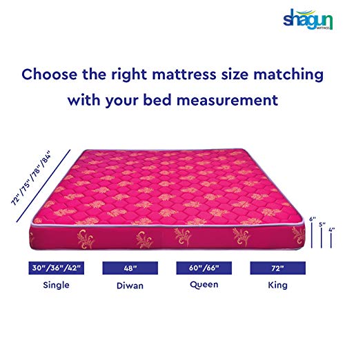 Image of Shagun Mattress 4-inch Queen Size Foam Mattress (78x60x4 Inch)
