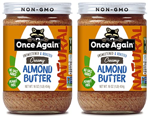 Once Again Natural Creamy Almond Butter, 16oz - Roasted - Salt Fr...