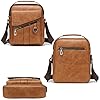 Sacoche Homme Sacs Bandoulière Vintage Sacoche Bandouliere Cuir Petite Shoulder Bag Crossbody Business Cartable Besace Pochette Sacs à main pour le Sport les Voyages le Travail(Marron Sacs bandoulière #3