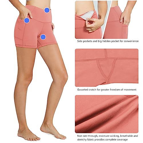 Image of baleaf Women's 8 inch / 5 inch / 3 inch Biker Shorts High Waist Yoga Workout Gym Running Volleyball Spandex Shorts with Pockets