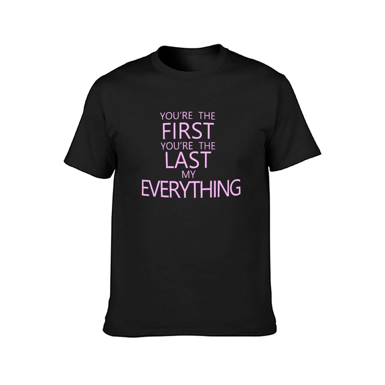 Barry White First Last Everything Lyrics Romantic Valantines Music Song Unisex T-Shirt Printed Tee Graphic Top Men Black Shirt M