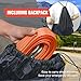 Digank Tow Strap with Hooks 2”x20’ 15,000 LBS, Tow Rope Metal Safety Hooks, Car Heavy Duty Recovery Rope for Trailers, Securing Items, and Farm Cleaning(Orange)
