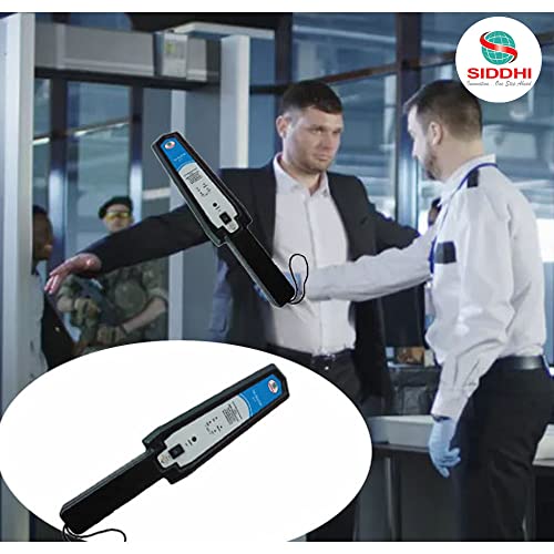 Image of Hand Held Metal Detector Model Validator P-7 (Black-Blue) with LED Indicator for Malls, Airports, Railway Stations, Banks
