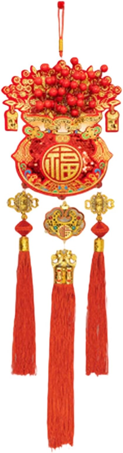 Chinese Decorations for Party - 2026 Chinese Knot Pendant,Lunar New Year Luck Door Ornaments - for Living Room Hall Entryway Balcony Door Window Wall Festival Office School Table