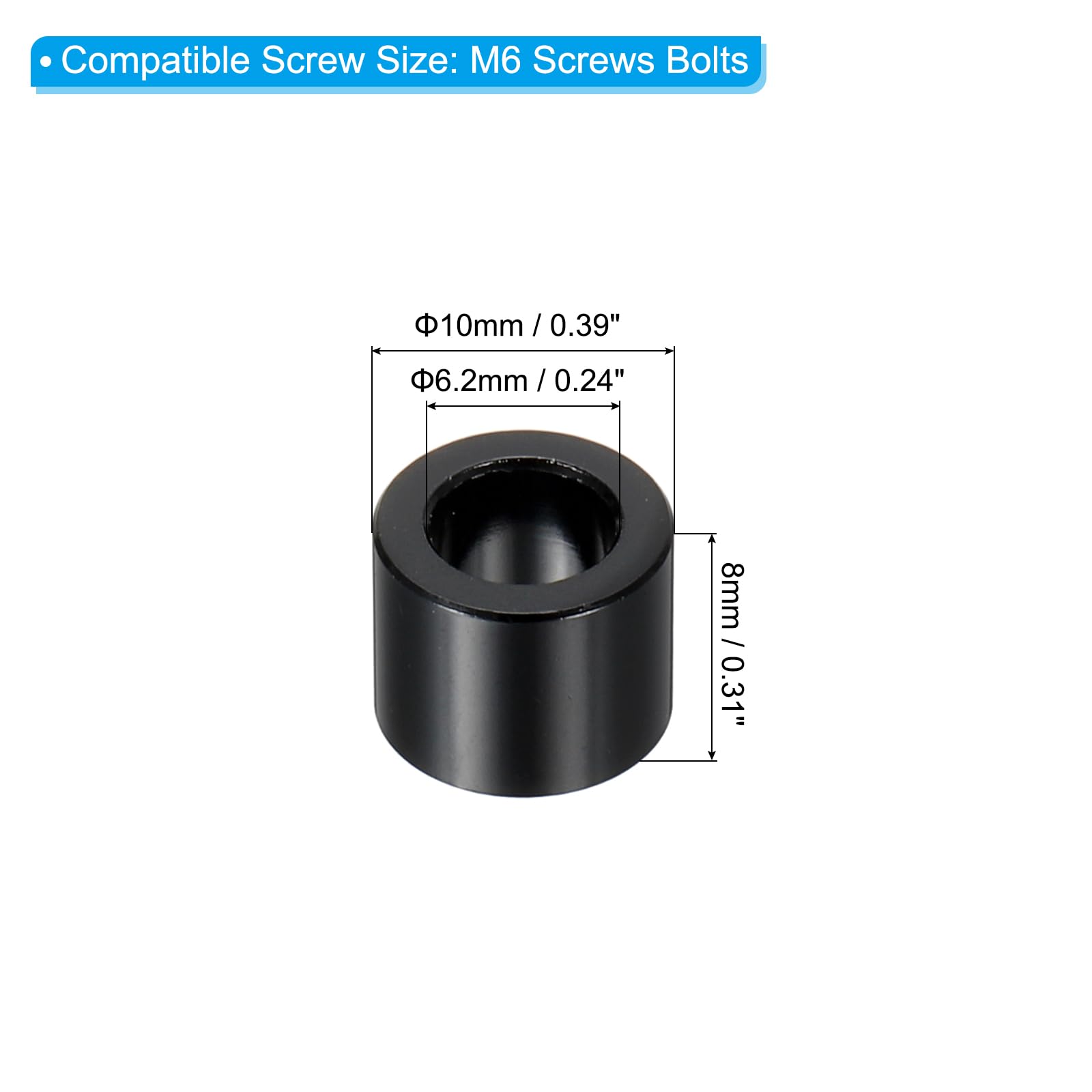 PATIKIL M6 Aluminum Spacers - Image 2