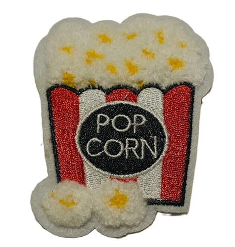 Buttered Movie Popcorn Snack pop Corn Sew on Patch 2.8' x3.5'