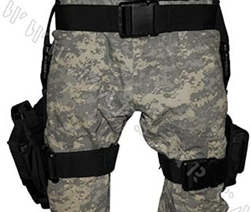 3 pc Drop Leg Gun Holster W/ 3 Magazine Pouches Pistol Pouch Tactical/Airsoft