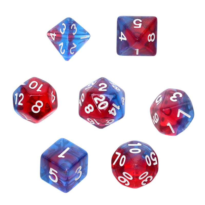 Set Dadi ARUOHHA DND - Set Di Dadi Poliedrici A 6 Facce Dungeons And Dragons 6 Sacchetti Velluto Motivi Animali