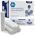MED PRIDE Sterile Stretch Gauze Roll Latex-Free Non-Adherent Roller Bandage for Wound Care Soft and Elastic (6x147.6 Inch (Pack of 6))