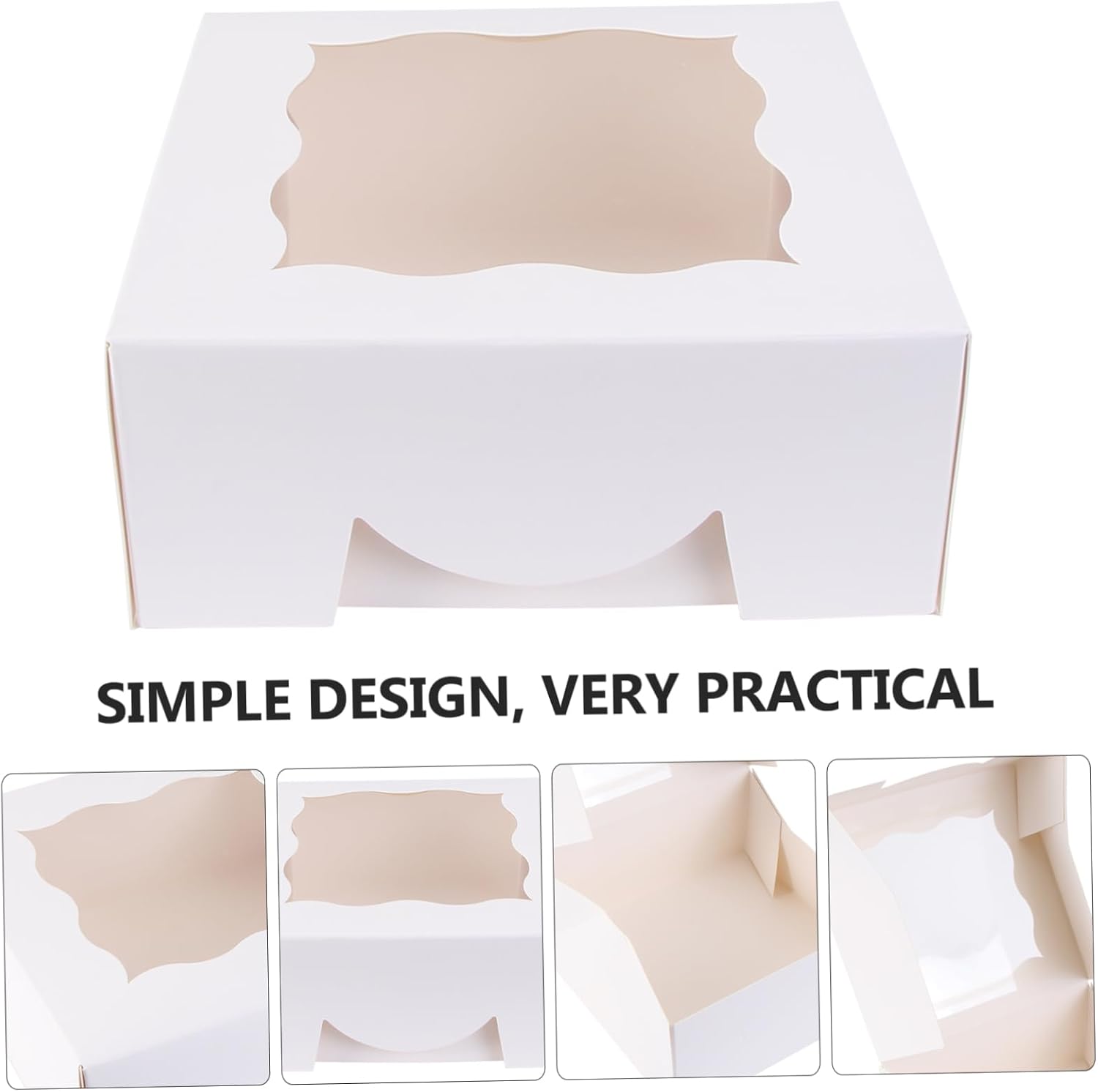 KICHOUSE 5pcs Cake Wrapping Paper Boxes Material Baking Food Packaging Dessert Packing Containers