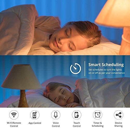 Lesim PPPP-84 Double Smart Switch Smart Home Light Switch Dual Wifi Wall Switch Single Pole,Needs Neutral Wire thumb #2