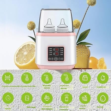 Calentador de biberones 8 en 1, esterilizador para biberones, calentador rápido de biberones, calentador de biberones para bebés, calentador de biberones rápido y descongelación con pantalla LCD