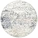 8ft Round Area Rug Living Room Rugs - 8x8 Washable Large Soft Indoor Neutral Modern Abstract Low Pile Rug Carpet for Bedroom Dining Room Farmhouse Home Office - Beige Blue
