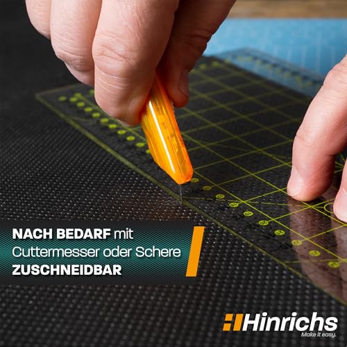 Hinrichs Antirutschmatte Auto 120 x 100 cm - Kofferraummatte zuschneidbar - Anti Rutsch Matte, Schmutzfangmatte & Schubladenmatte - Gummimatte Kofferraum - rutschfeste Unterlage für Hundebox