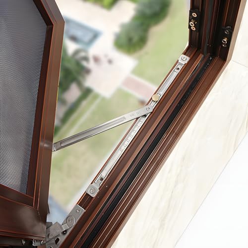 I-EASYDWW Casement Window Hinges - Friction Stay Hinges, Stainless Steel, European Grooved Windows...
