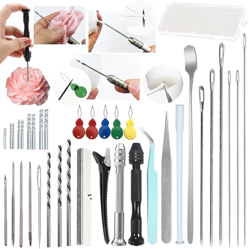 Image of 37PCS Candle Making Tools Set Adjustable Punch Needle Long Silicone Mold Needle Drill Candle Wick Hole Drill Steel Sticks to Make Holes in Candles Soap,Mold Punch Wicking Needle Tools Inserting Tool