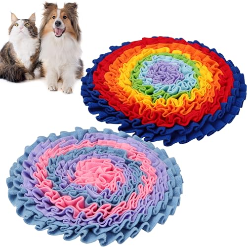 DiDiBirDi 2 Pcs Snuffle Mat for Dogs, Pet Slow Feeding Interactive Toys for Smell Training, Foraging...