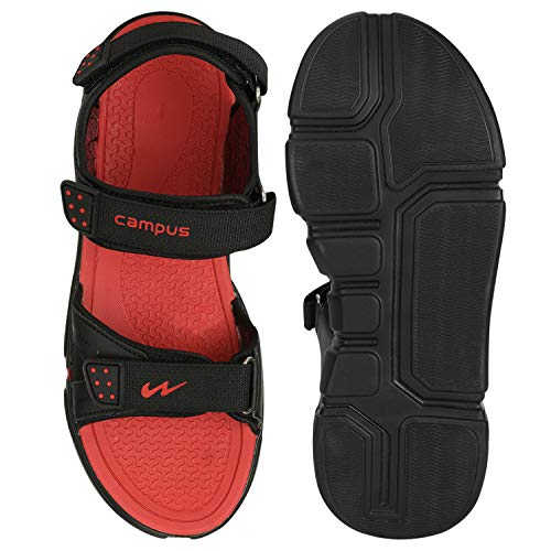 Image of Campus Men's Sd-069 Blk /Red Outdoor Sandals-8 UK (42 EU) (3K-SD-069)