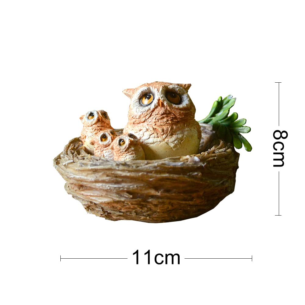 Insegna In Miniatura Per Giardino Delle Fate - Gufo E Book Club - Resina Multicolore - TO 4926
