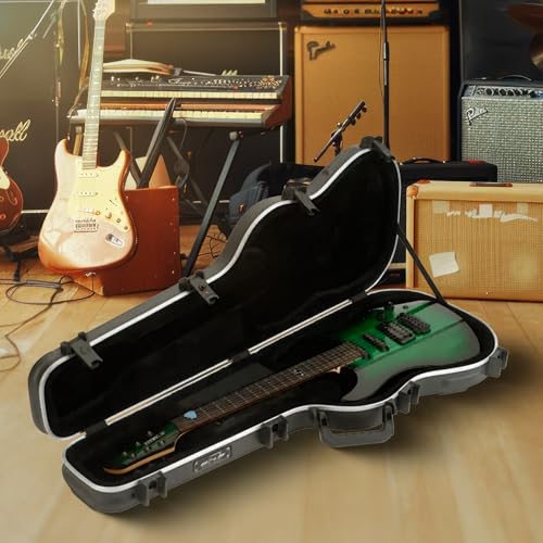 Image of SKB Cases Standard Electric Guitar Shaped Case with TSA Recognized Locking Latch, Molded-In Bumper Protection and Fully Plush Lined Interior