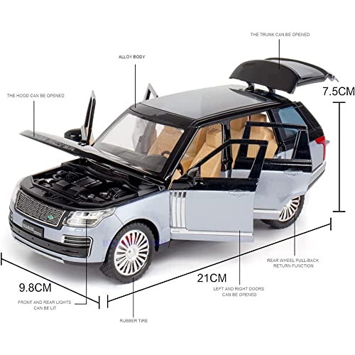 Image of Range Rover Alloy Car Model Diecasts Metal Toy with Sound /Light /Pull-Back Off-Road Vehicles Car Model Collection Kids Toys Gift Multicolor Pack of 1
