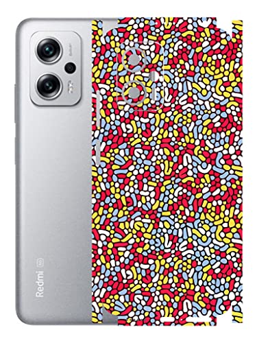 Image of AtOdds - Redmi K50i (5G) Mobile Back Skin Rear Screen Guard Protector Film Wrap (Coverage - Back+Camera+Sides) (Beans)