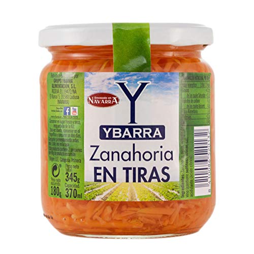 Ybarra Zanahoria Rallada, 345g, frasco de cristal