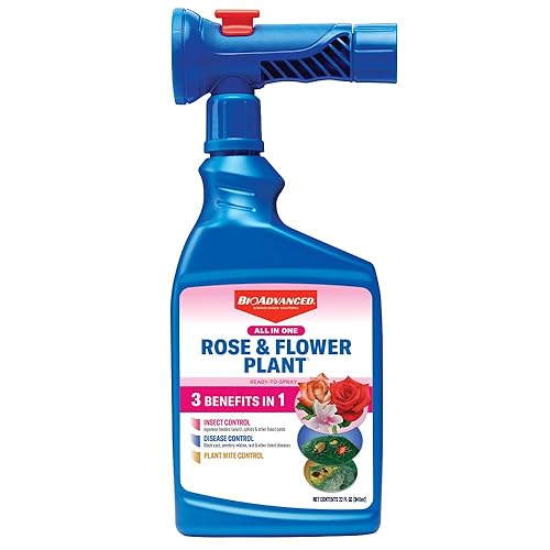 BioAdvanced All-in-One Rose & Flower Plant Care, Ready-to-Spray, 32 Ounce,