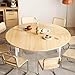 zzpdnjt Large Round Foldable Table Top Solid Wood Tabletop Extender Space-Saving Folding Dining Desk 55in - 79in Diameter No Legs Table Tops(63in)