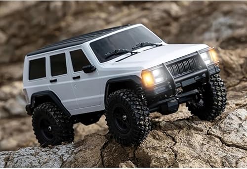 Image of KIZJORYA 1 /18 Four Wheel Drive Remote Control Rock Crawler 8562-C8809 Rc Multi-Terrain Off Road Car 3Speed Motor Esc Servo Light System Battery (White)