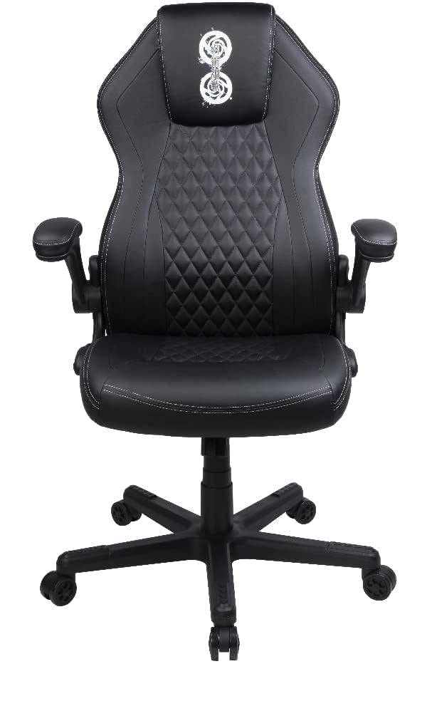 Konix Jujutsu Kaisen Chaise fauteuil pour bureau PC gaming - Inclinaison 15° - Hauteur réglable - Cuir polyuréthane - Noir et blanc