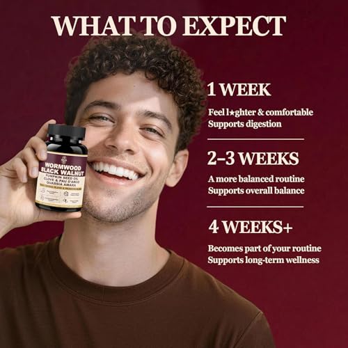 Image of 120CT 30-in-1 Liposomal Wormwood Black Walnut Clove Cleanse for Humans Capsules - Gut Cleanse & Digestive Support with Clove, Pumpkin Seed Oil, Garlic, Quassia Amara | 10X Concentrated | Vegan