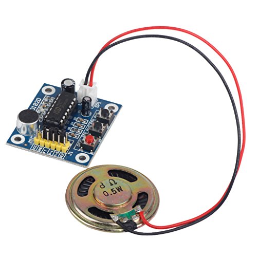 Tiuimk 音声モジュール スピーカー付き 録音/再生用 ISD1820チップ メガホン対応